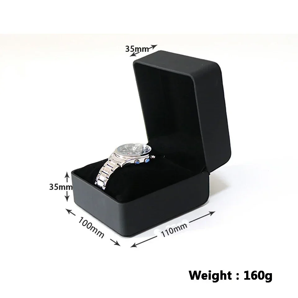 Black Single Watch Gift Box with Soft Pillow, PU Leather Wristwatch Case Organizer for ... - SKU SWBP1121 - UGI Packaging