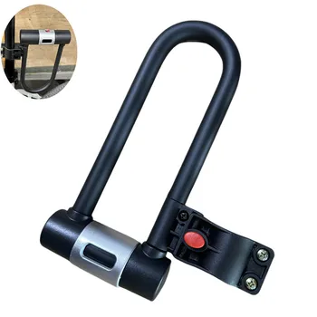 Falante Bicicletta U Lock Antifurto MTB Strada Mountain Bike Lucchetto Accessori per biciclette Lucchetti a U Lucchetti per bici di sicurezza in acciaio per ciclismo