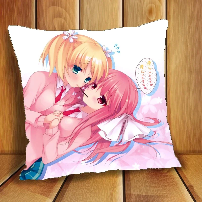

Anime Dakimakura Pillow Case Sakura Trick Sonoda Yuu Takayama Haruka Cover Home Decoration Accessories 40x40cm