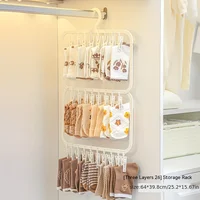 Multi-clip Sock Drying Rack Multi-functional Removable Space-saving Socks Underwear Baby Saliva Towel Household Storage Rack 2