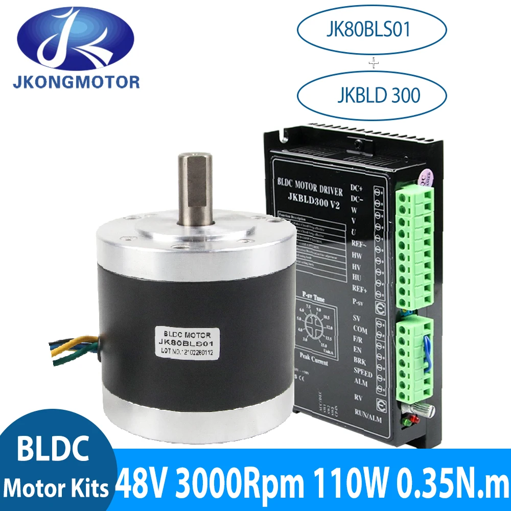 Jkongmotor 3-фазный 80 мм JK80BLS01 80BLS круглый бесщеточный двигатель постоянного тока 48 в 110 Вт bldc Датчик Холла электродвигатель 0.35N.m BLDC моторные наборы