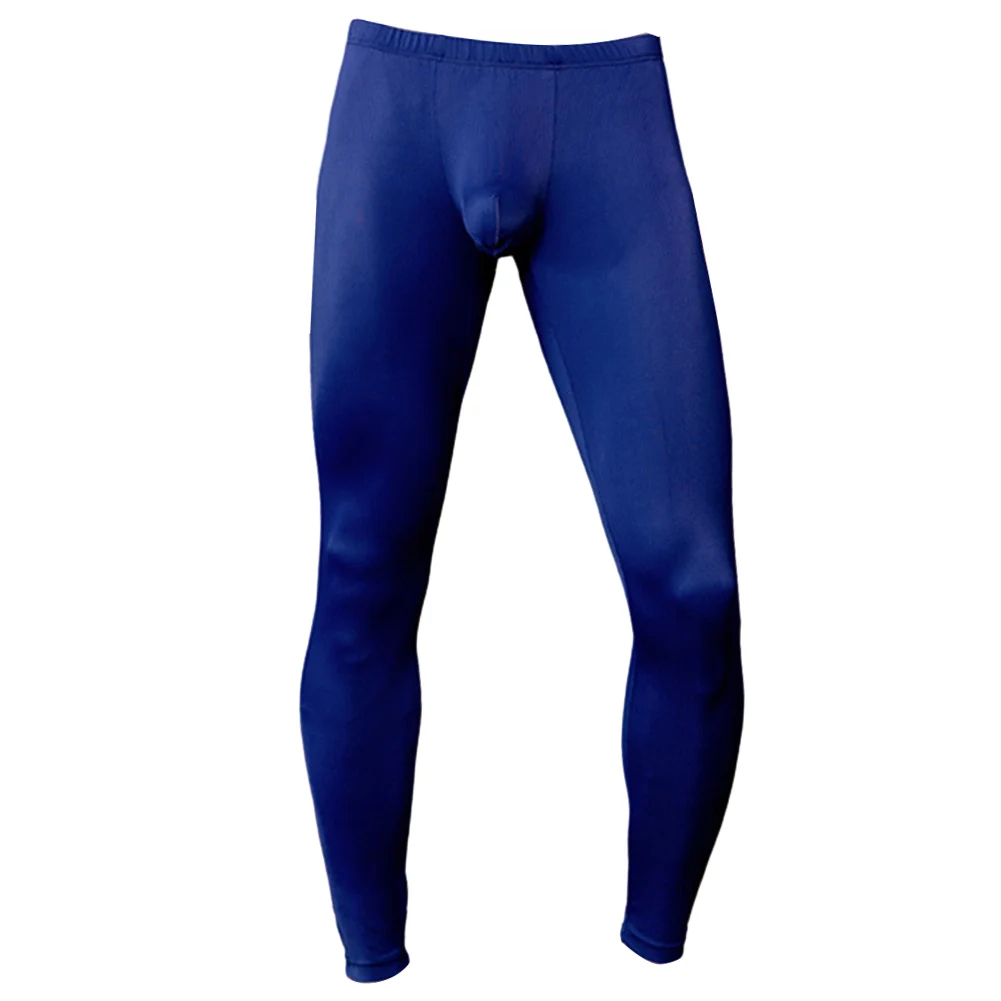 Relaxing Men's Lounge Pants Middle Waist Thermal Solid Pajama Bottoms Durable Nylon Material for Cozy Home Wear