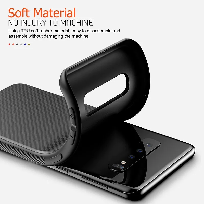 Premium Carbon Fiber Silicone Phone Case - Sleek and Durable Protection