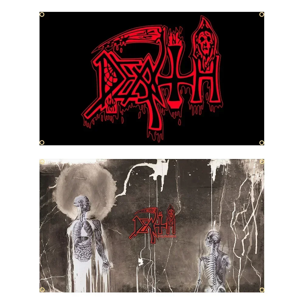 

90x150cm Deaths Rock Flag Polyester Printed Vintage Band Banner Party or Bedroom For Decoration