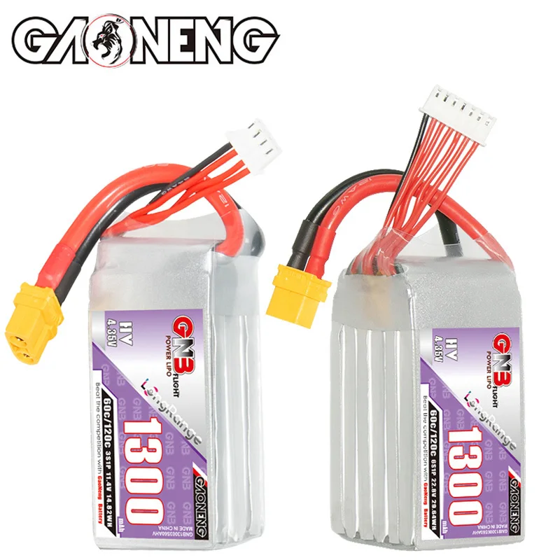 

Upgraded 1300mAh GNB HV 60c/120c 22.8vLiPo Battery For RC Helicopter Quadcopter 6 inch FPV Racing Drone Spare Parts 6s Battery