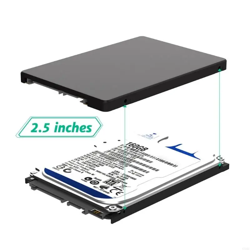 C90C M.2 NGFF SSDs to 2.5inch SATA3.0 Converters Adapter Card with Enclosure Sockets M.2 SSDs Adapter for 2230 2242 2260 2280