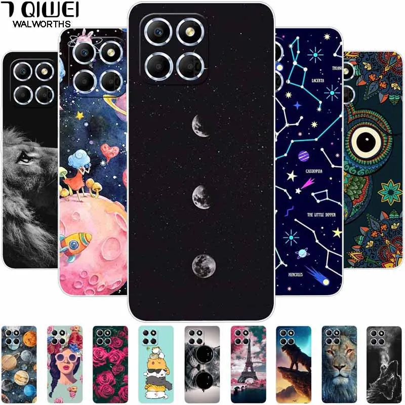 Custodia Per Telefono Per Honor X6 4G Cover Silicone Tpu Paint Animal Lovely Cover Per Honor X6 Honorx6 Vne-Lx1 Fashion Wolf Shell X 6
