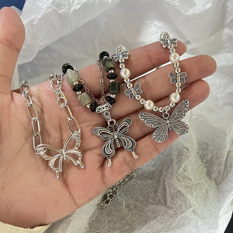 ネックレス・ペンダント LOVE ME MONSTER Silver Two Silver Chain Layered Necklace L18 s-l1200.jpg
