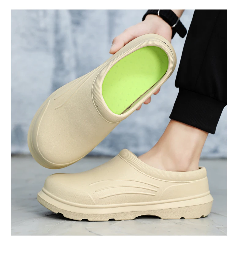 Männer Wassers chuhe Regen Slip auf Eva Garten Hausschuhe Größe 35-46 – Detail 25