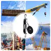 Rope Hoist Pulley System 5:1 Lifting Power 3/8 Rope Pulley Hoist 2200 Lbs Breaking Strength Heavy Duty Pulley System Rope Pulley 4