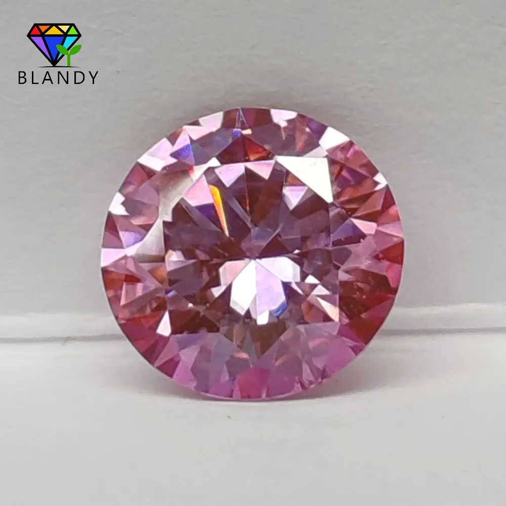 Multicolor Round Cut Moissanite Gemstone with GRA Certification
