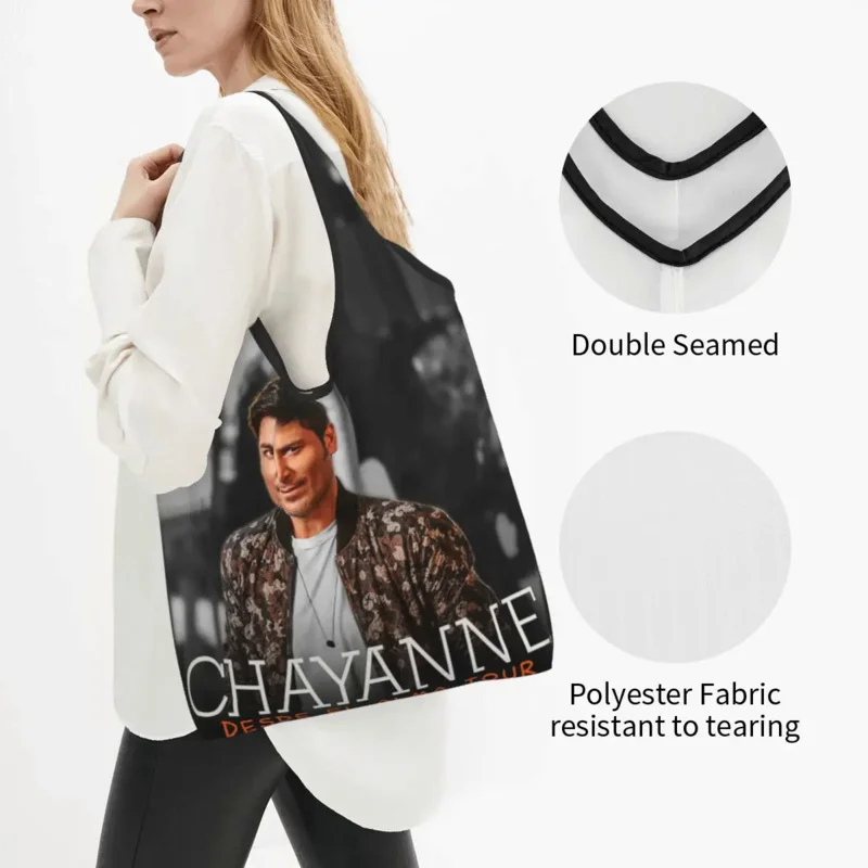 Bopakal Chayanne Desde El Alma Tour 2019 Groceries Shopping Fashion Shopper Shoulder Tote Bag Big Capacity Portable Handbag