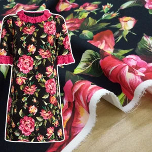 Brand Fashion Printed Fabric for Dress Children's Wear Polyester Handmade DIY Fabrics Wholesale Cloth Per Meter Sewing