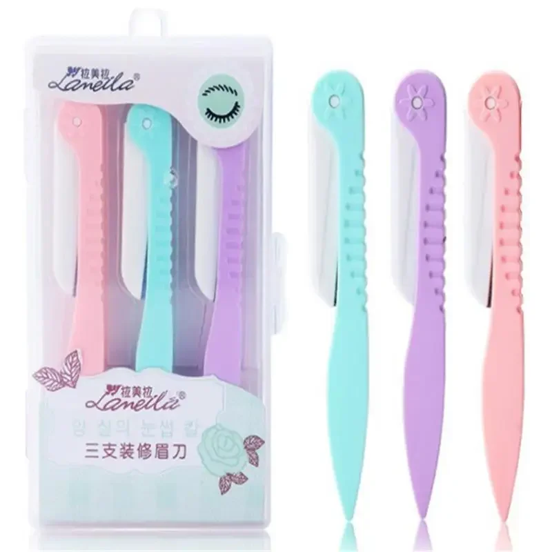 3Pcs Women Beauty Blade Facial Hair Removal Razors Shaver Trimmer Eyebrow Knife