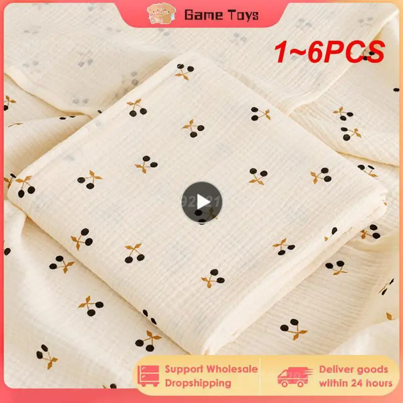 

1~6PCS Baby Muslin Swaddle Blanket Multi-pattern Cotton Large Soft Baby Receiving Blankets Newborn Swaddle-Wrap Lightweight