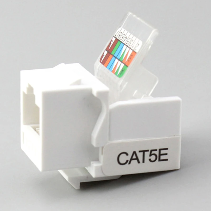 이더넷 네트워크 키스톤 잭클립 모듈, 벽 플러그 커넥터, RJ45 CAT5e, 10 개