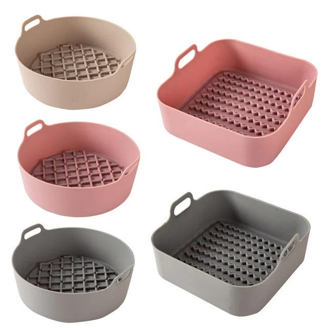 Air Fryer Silicone Pot Multifunctional Air Fryer Basket Liners Air Fryers  Oven Tools For Bread Fried Chicken Pizza - AliExpress