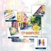 1pc, City Reverse Colouring Book, 30 sheets of 100gsm, Relaxing & Creative Lines ‘All You Need Is A Pen Book’ Birthday Gift 3