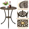 Patio Bistro Sets 3 Piece, Outdoor Rust-Resistant Cast Aluminum Garden Table and Chairs, Bronze 4