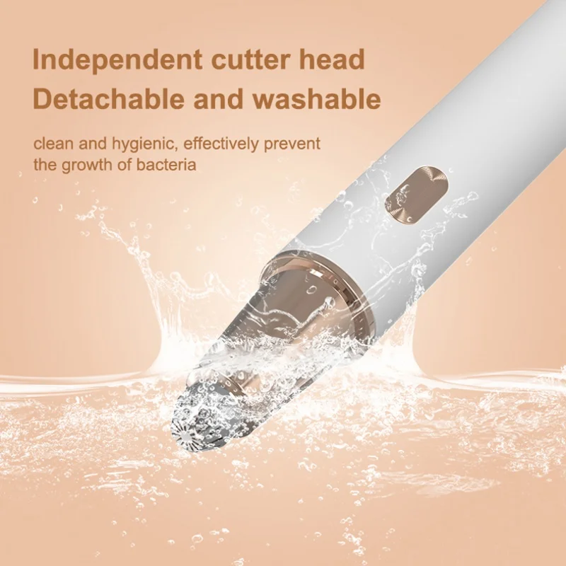 Facial Epilator Electric Eyebrow Trimmer 2 in 1 Painless USB Beauty Grooming Kit for Women Men Travel