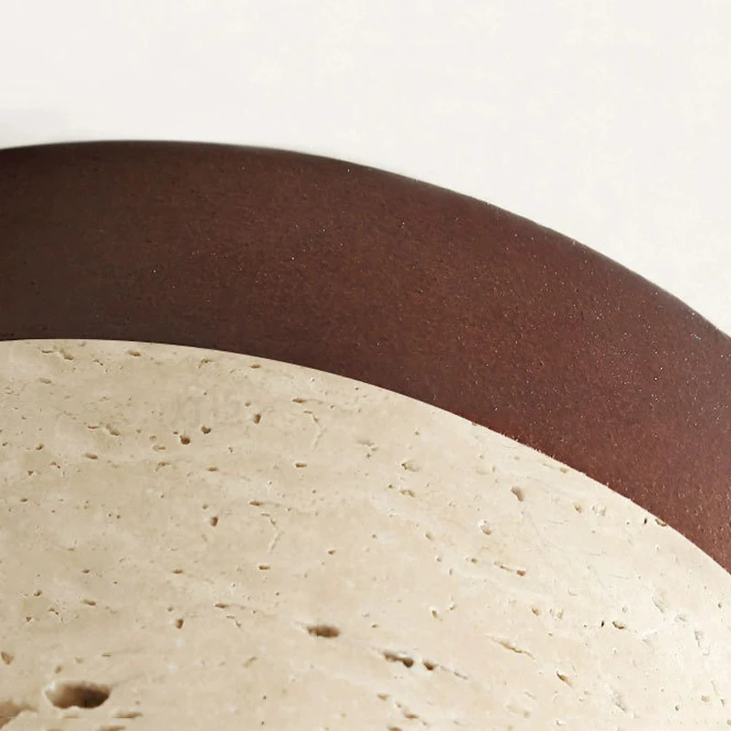 Wabi Sabi Stone LED Ceiling Light Brown top view
