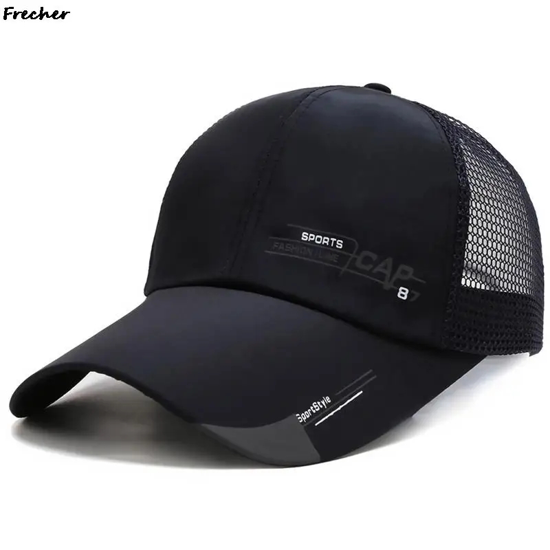 Adjustable Tennis Cap Mesh Breathable Snapback Hat Fashion Sports Golf Caps Comfortable Cycling Hat Long Brim Visors Hats baseball caps sports sun hats golf caps