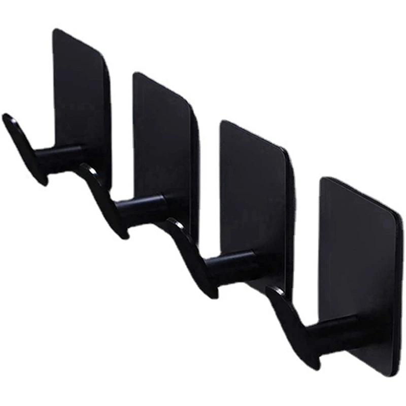 

4 Pack Adhesive Hooks Towel Coat Hooks Wall Hooks Stick On Bathroom Or Kitchen