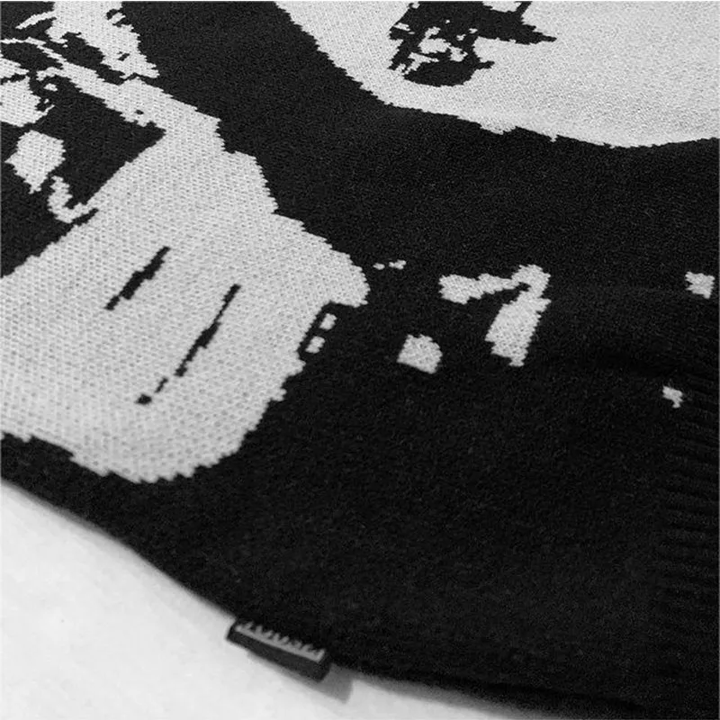 Winter Sweater Men's Warm Quality Knitted Sweater Y2K Clothes Women's Pullover Streetwear Woollen Sweaters Punk Vintage Top Goth 6