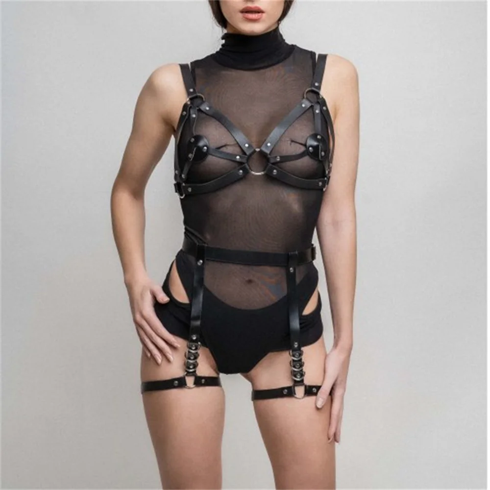 Sexy Women Faux Leather Lingerie 1