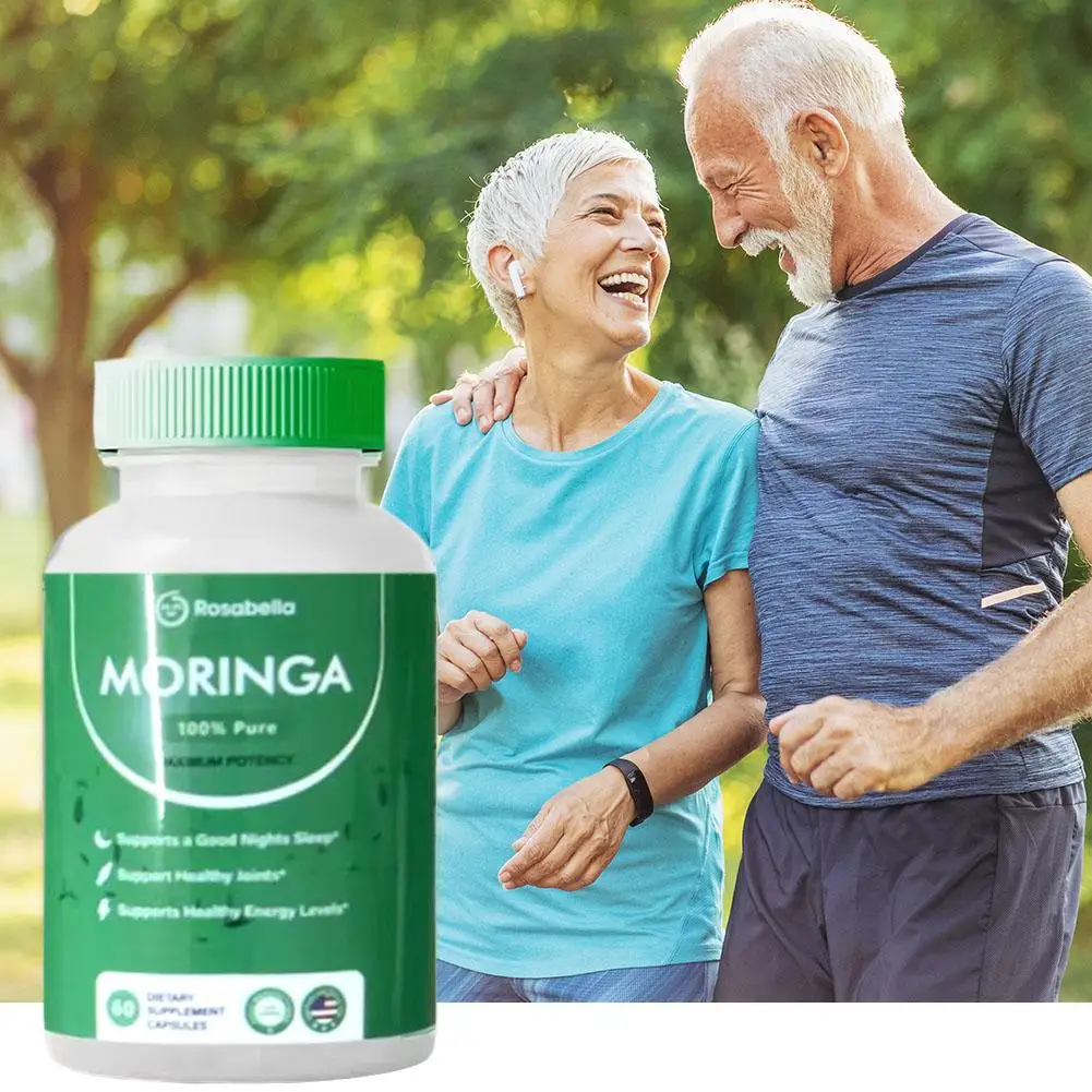 Moringa Powder Capsules Natural Green Antioxidant Supports Immune And Digestive Health Boosts Energy Levels Antioxidant