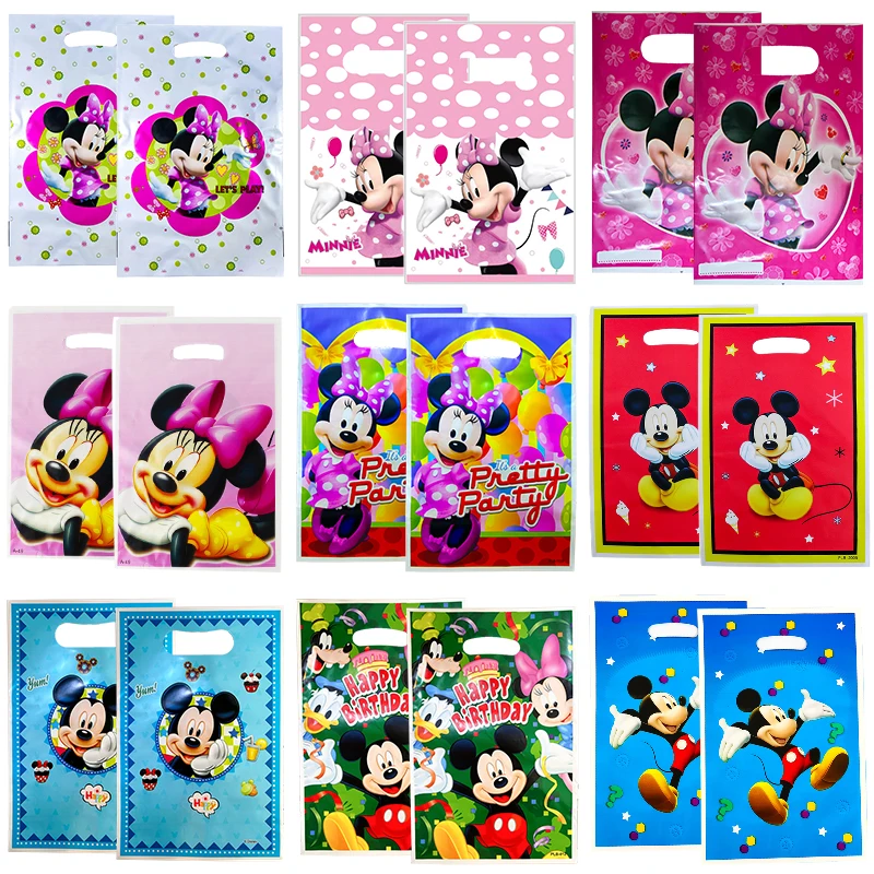 Disney Mickey Minnie Mouse Handle Sacchetti Regalo Decorazione Festa Di Compleanno Grazie Sacchetto Regalo Minnie Mouse Girls Gift Candy Box