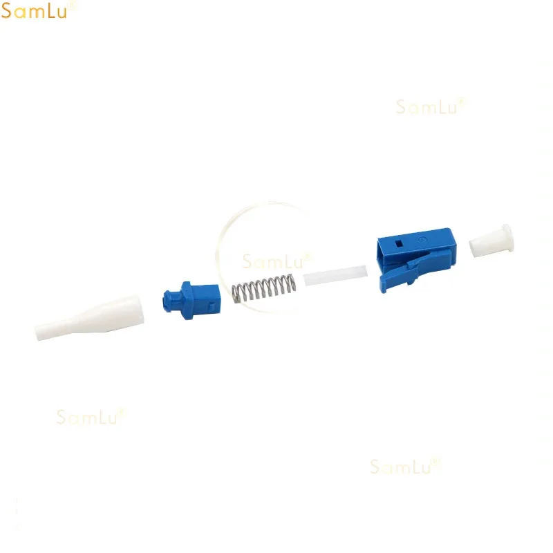 200pcs Lot Lc/pc Simplex Single Mode Upc Blue Lc0.9 Jumper Loose Optical Fiber Connector