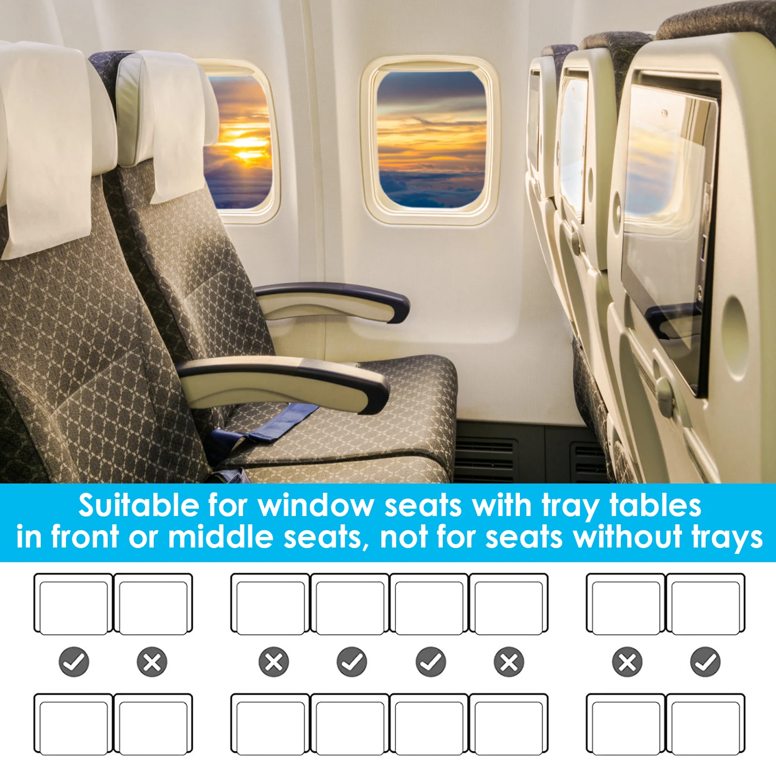 Airplane Seat Extender Toddler Travel Airplane Bed with Quilt Portable Children Pedals Beds Breathable Aircraft Hammock Seat Extender Extra Leg Room