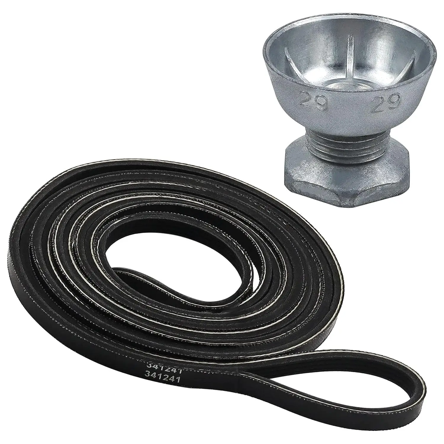 8066184 dryer motor pulley and 341241 dryer drum belt,for Whirlpool Maytag Kenmore compatibility-replace AP6011686