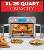 Dual Zone 360 Air Fryer Oven Combo with French Door, 25 QT Extra Large, Cook Two Foods in Different Ways, Up to 60% Faster 6