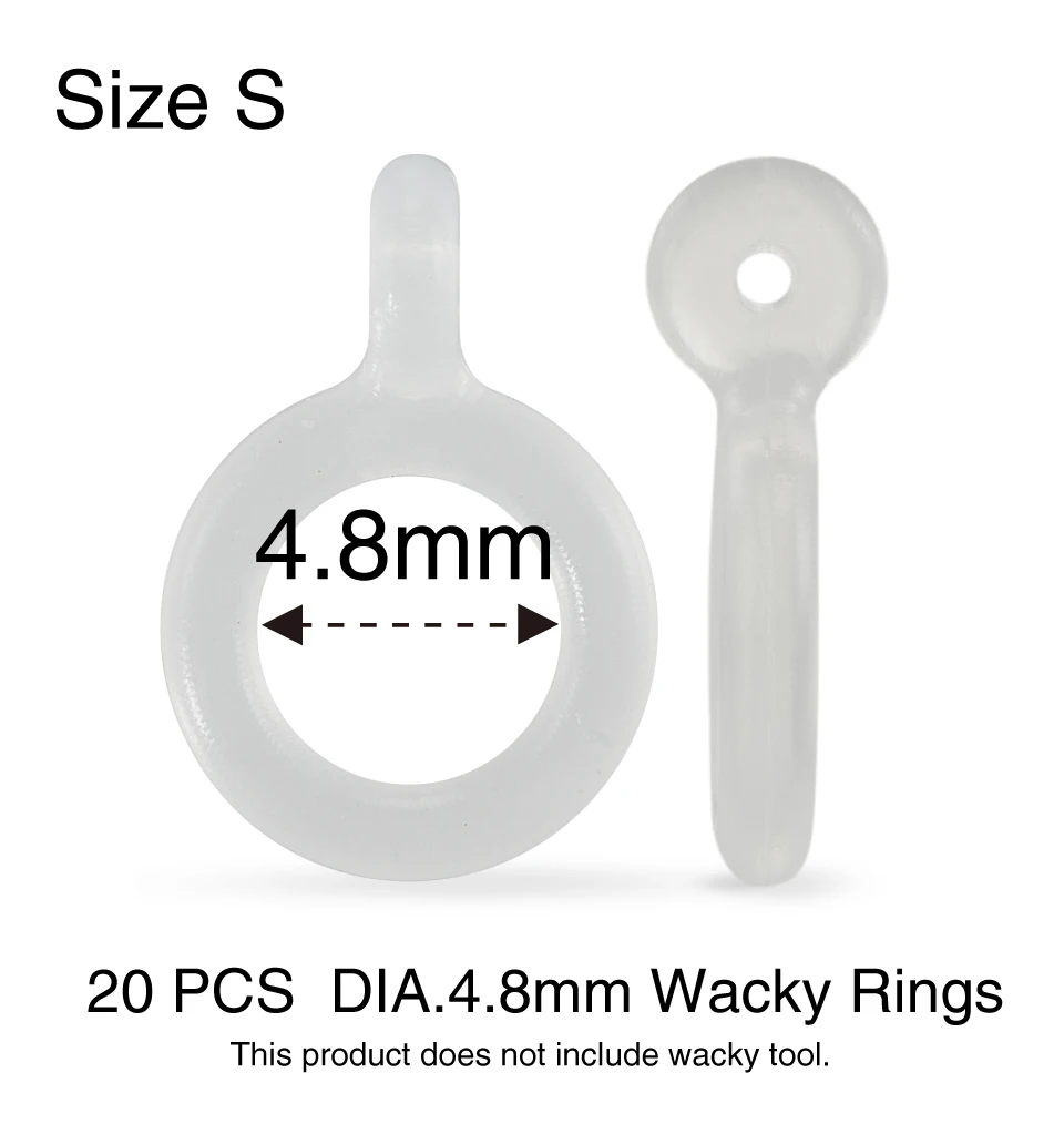 LUREHOLIC 8 mm 12 mm Wacky Tool mit 10 Wacky-Ringen für Worm Wacky Rig Neko Rig Bass Lure Fishing Wacky Rings – Detail 13
