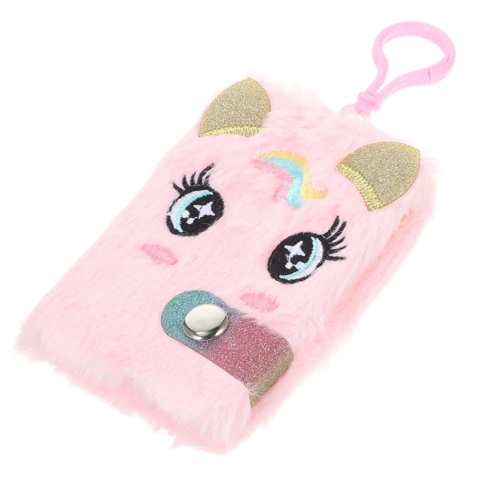 Cartoon Unicorn Mini Plush Hanger Notebook Student Diary School Hanging Notebook Fluffy Notebook Adorable Hanging Diary Notebook