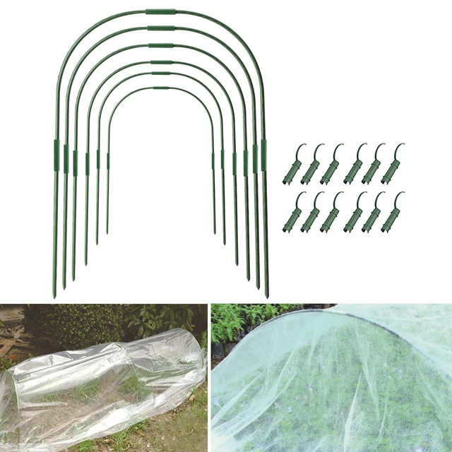 54 Darabos Védő Diy Alagút Üvegházhatású Karika Sop Coveg Clip Soks Erős Acél Kerti Növény Támogató Keret Zöldségfélék Zöldség - Image 4