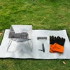 Camping Fireproof Grill Mat Cloth Flame Retardant Heat Insulation Pad Fire Pit Ember Mat Blanket for Outdoor Picnic Barbecue 2