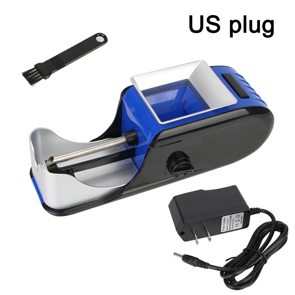 מכונת גלילה לסיגריות חשמלית אוטומטית DIY חומרים למילוי תקע EU/US גלגל טבק מזרק גלילה