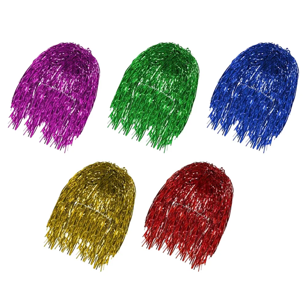 

Prom Decor Metal Foil Party Wigs Hair Masquerade Cosplay Fashion Shiny Costume Wigs Shiny Fake Hair Headdress Cosplay Wigs