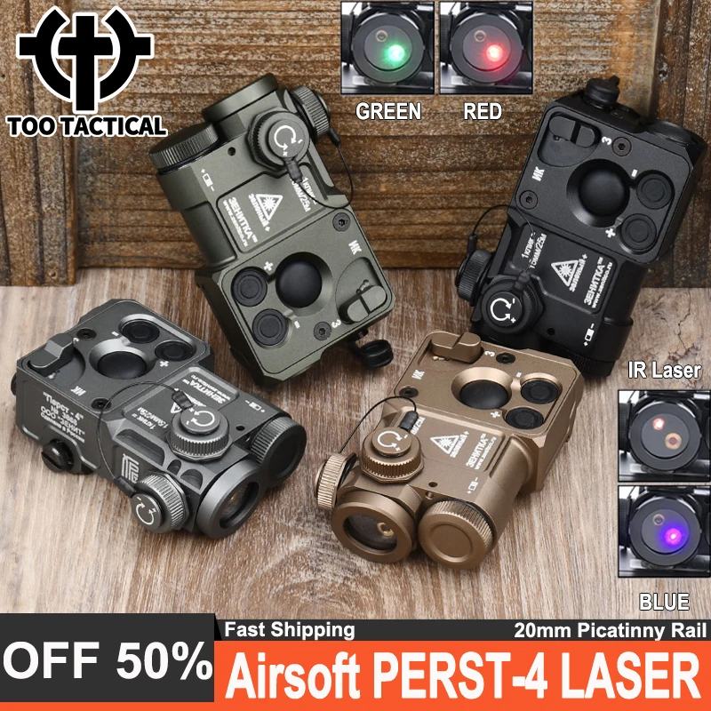 

Airsoft Zentic PERST-4 Red Green Blue Dot Laser IR Sight Metal Full-Function Perst4 Indicator Upgraded Hunting Weapon ScoutLight