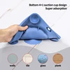 Suction Cup Silicone Pet Anti-bite Slow Feeder Placemat Partition Design Cat and Dog Slow-food Licking Plate + Scraper + Brush 6