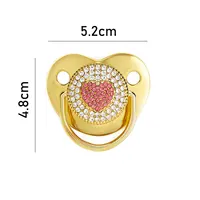 Newborn photography accessories - exquisite and luxurious reassuring diamond silicone nipple, keeping babies quiet and BPA free 5