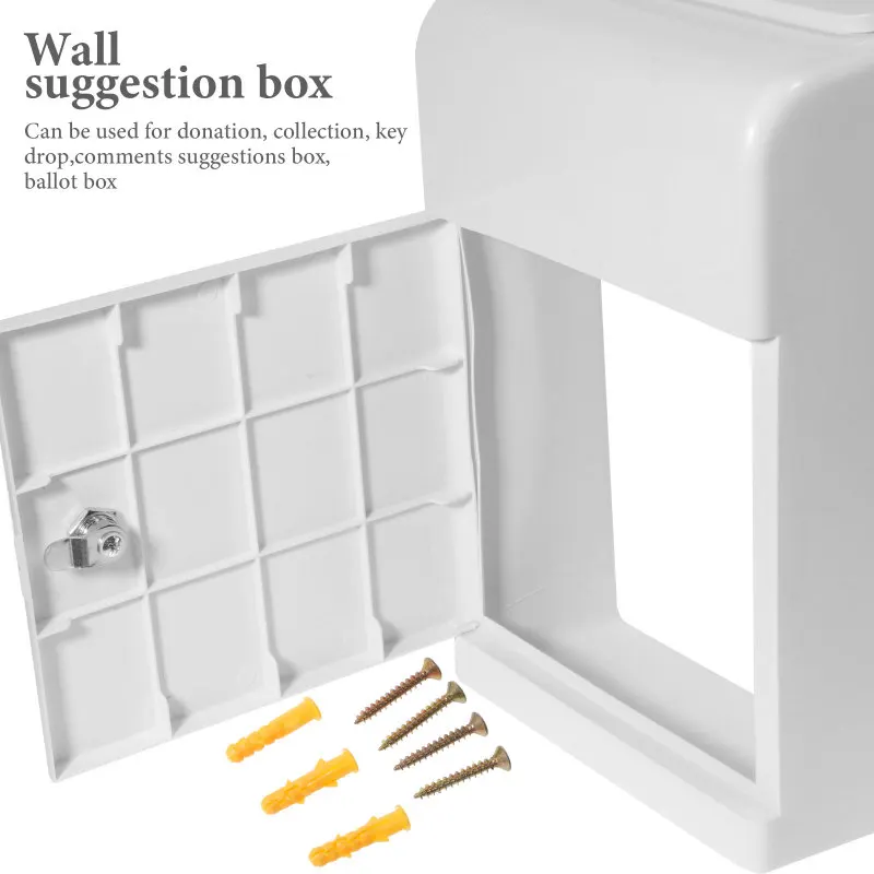 Description Picture 3 of itemWall Hanging Mail Box Mailbox for Outdoor Metal Mount Letter Plastic Suggestion Collect Bin Office outside Post Container