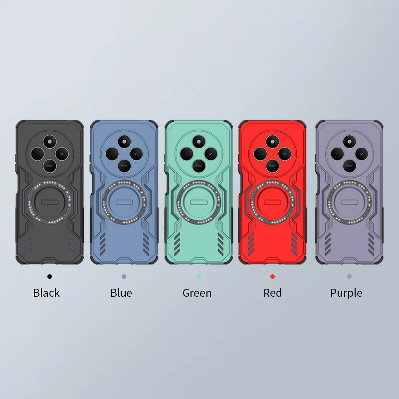 Enhanced Armor Protective Heat Dissipation Phone Case with Magnetic Shockproof Shell