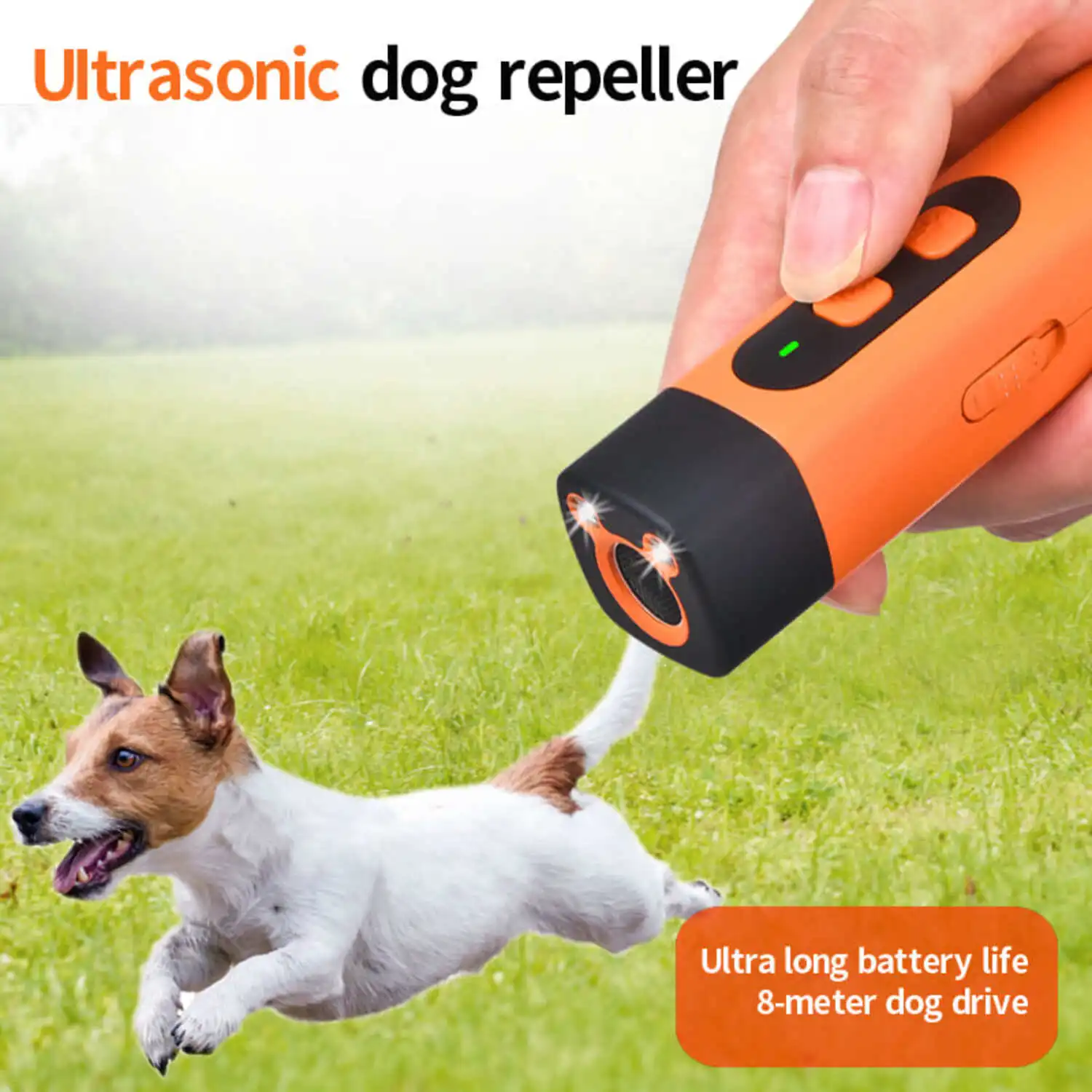 Professional Ultrasonic Bark Control Device Long Range Dog Training Tool Humane Alternative To Shock Collars Pet Trainer