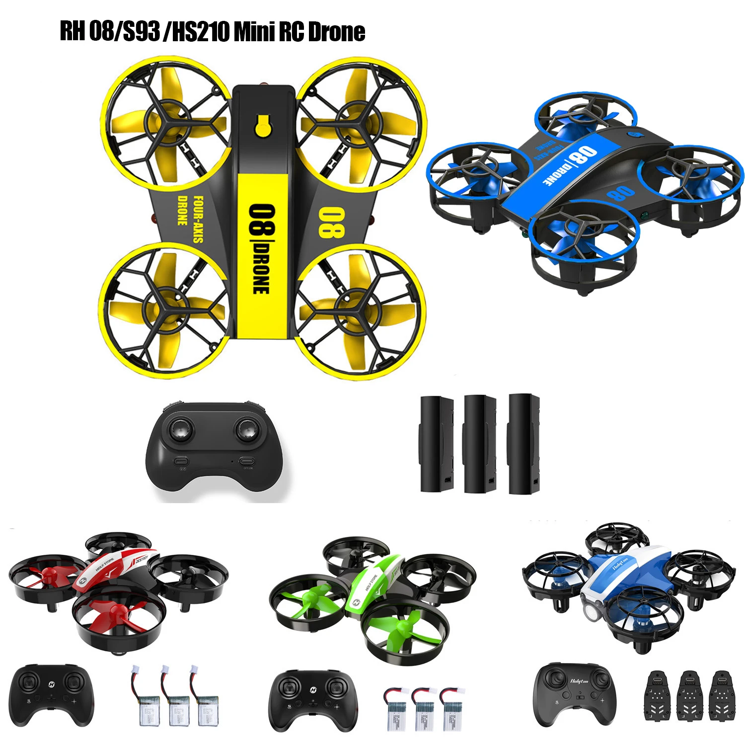 rc helicopters for sale New RH08/HS210 Mini RC Drone Headless Drones Mini RC Quadrocopter One Key Land Auto Hovering 3 Batteries Helicopter Toy Gift RC Helicopters classic