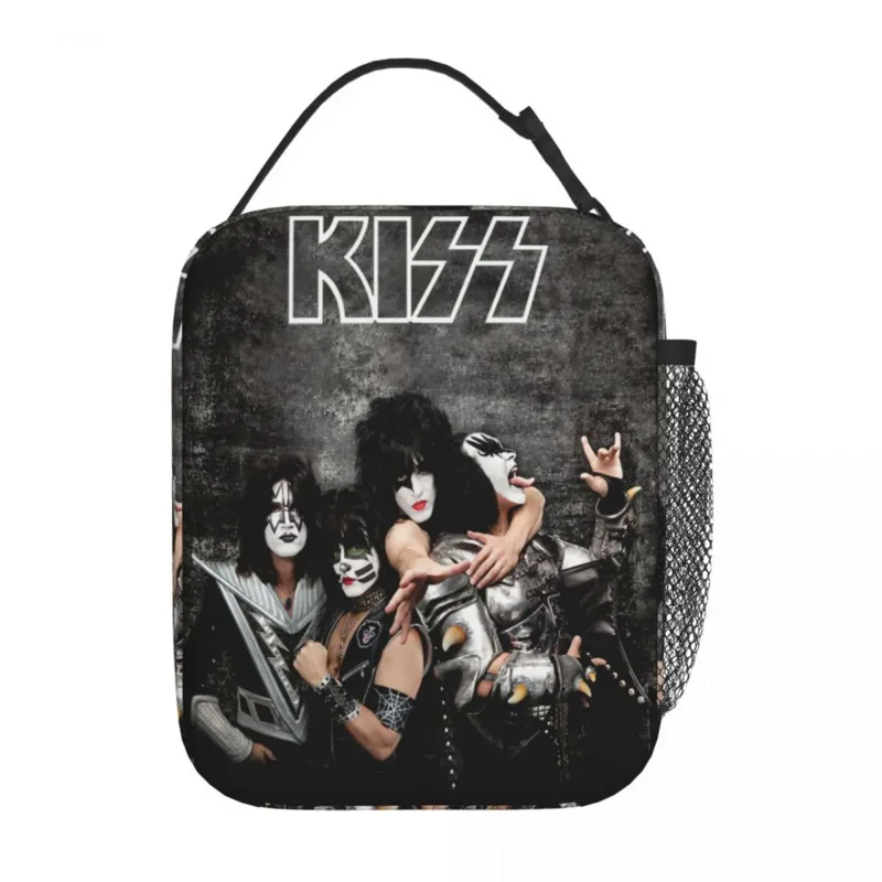 

Crazy Rock Kiss Band Thermal Insulated Lunch Bags School Reusable Lunch Container Cooler Thermal Lunch Box