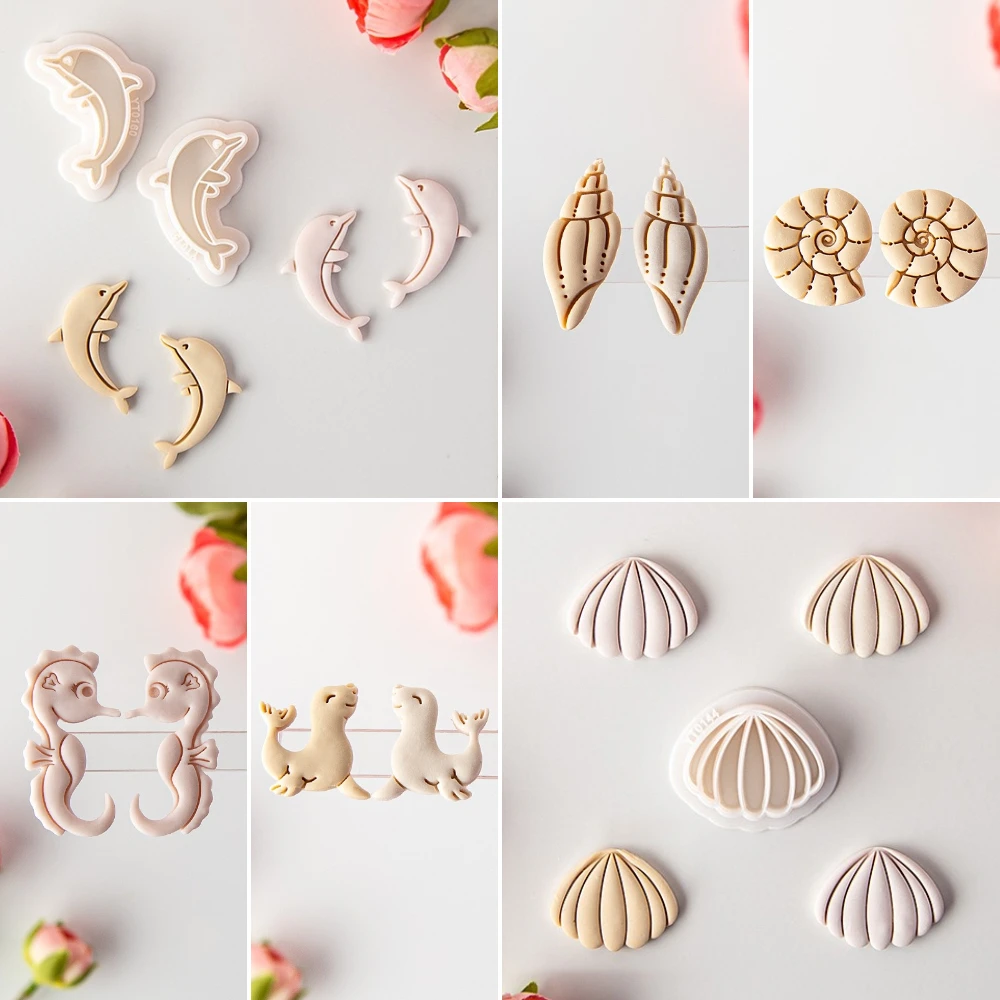 OceanSeaPolymerClayCuttersSummerBeachEarringEmbosserCutter